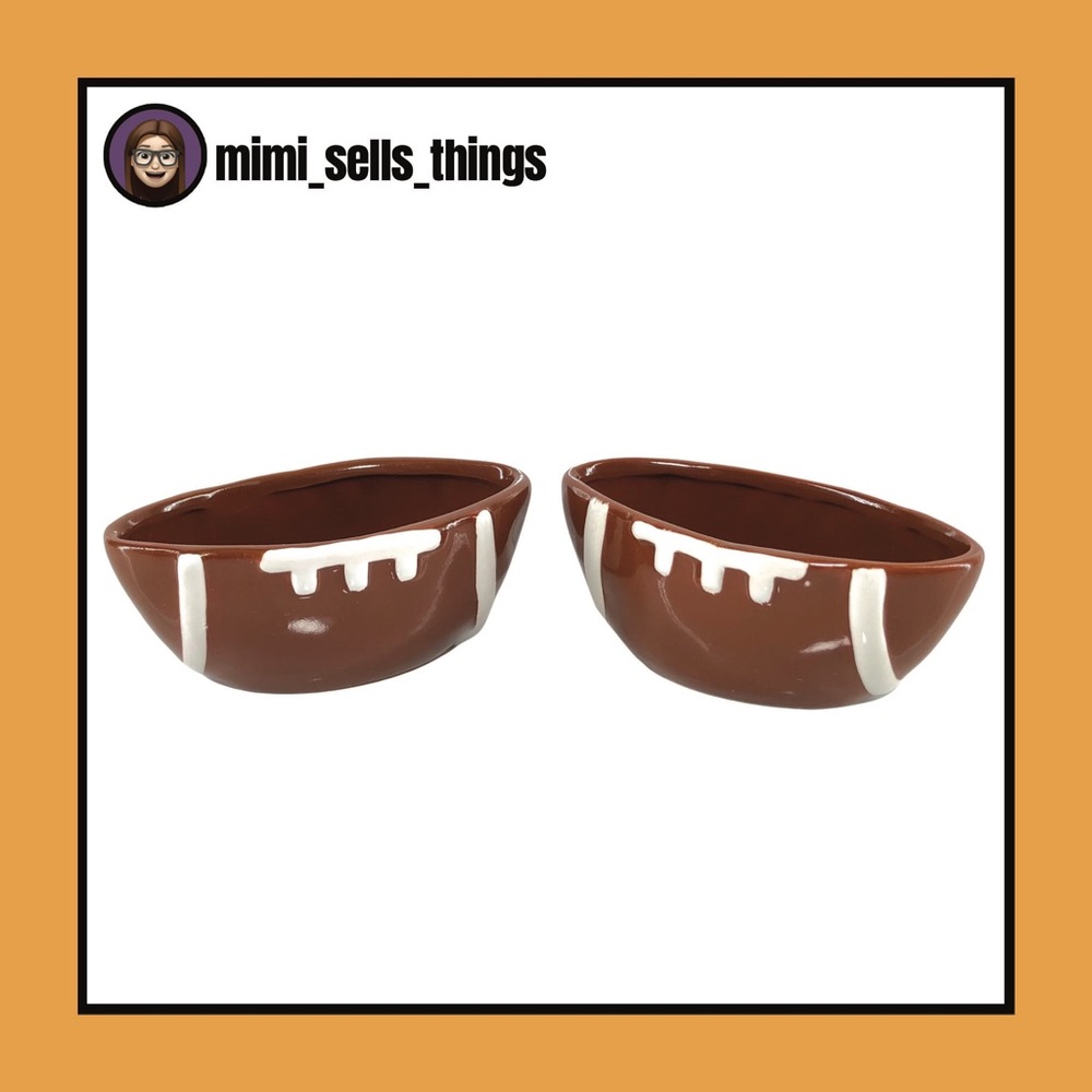 RAE DUNN FOOTBALL Offense Defense Serving Bowl Set